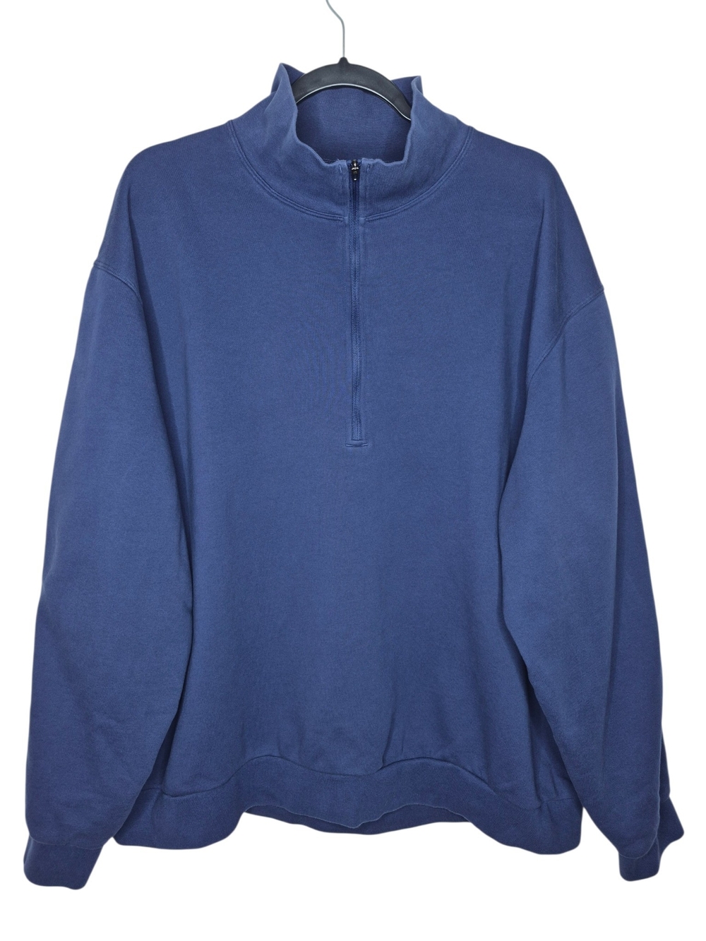 Lululemon Mens Half Zip Pullover Sweatshirt Blue Back Zip Pocket XXL